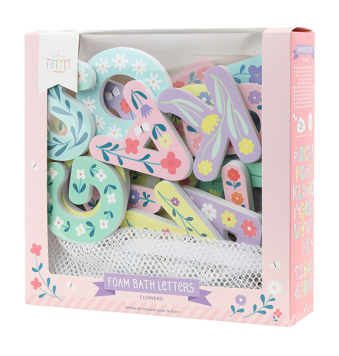 Lettres de bain en mousse - Fleurs – vue 2 – A Little Lovely Company
