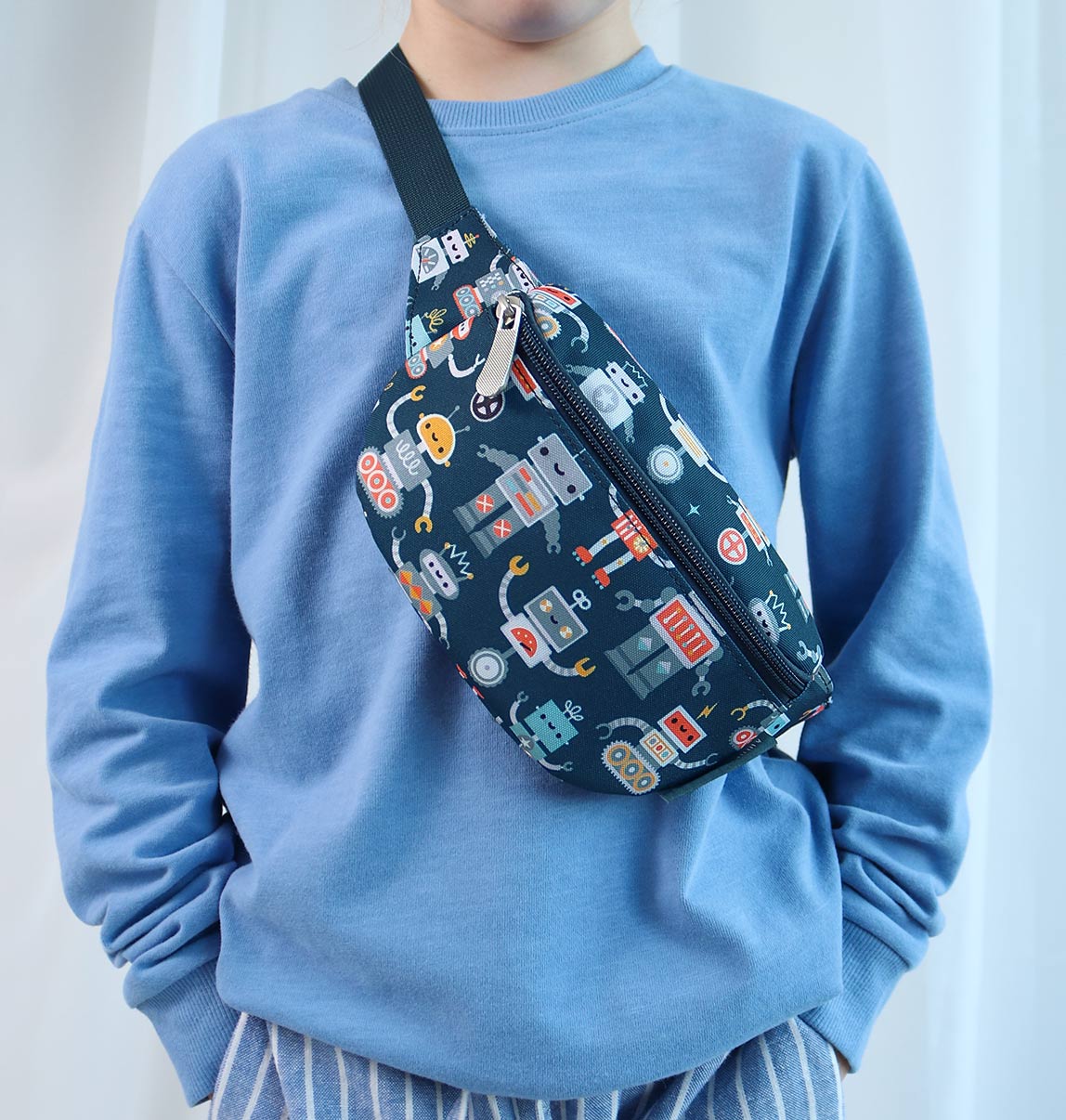 Sac banane enfant - Robots – vue 2 – A Little Lovely Company