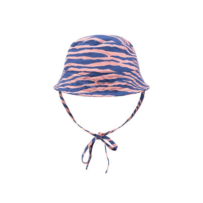 Sonnenhut – Blau/Orange – Lebhafte Streifen