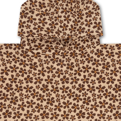 Beach Poncho - Brown - Wild Flower - 50 x 50 cm