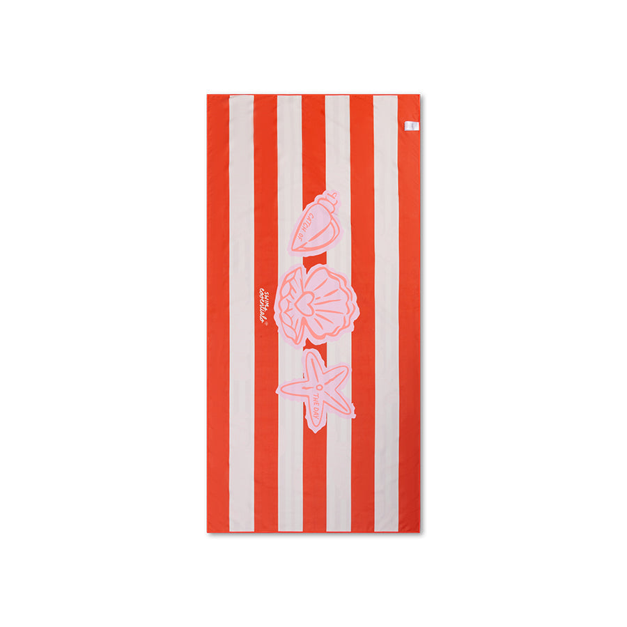 Microfiber Beach Towel - Red - Lobster Bay - 180 x 90 cm