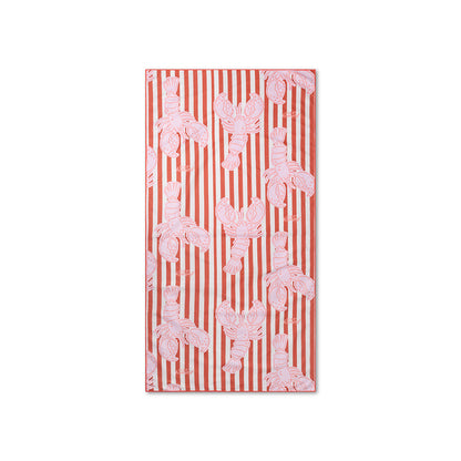 Microfiber Beach Towel - Red - Lobster Bay - 180 x 90 cm