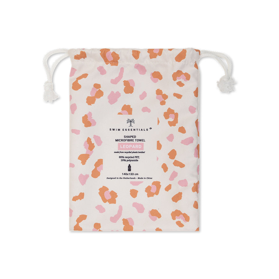 Beach Towel Microfiber - Beige - Leopard - 140 cm