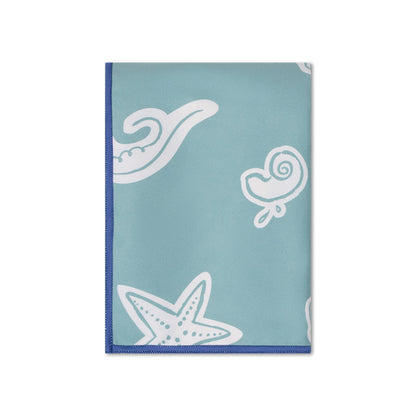 Beach Towel Microfiber - Green - Surf Dogs - 135 x 65 cm