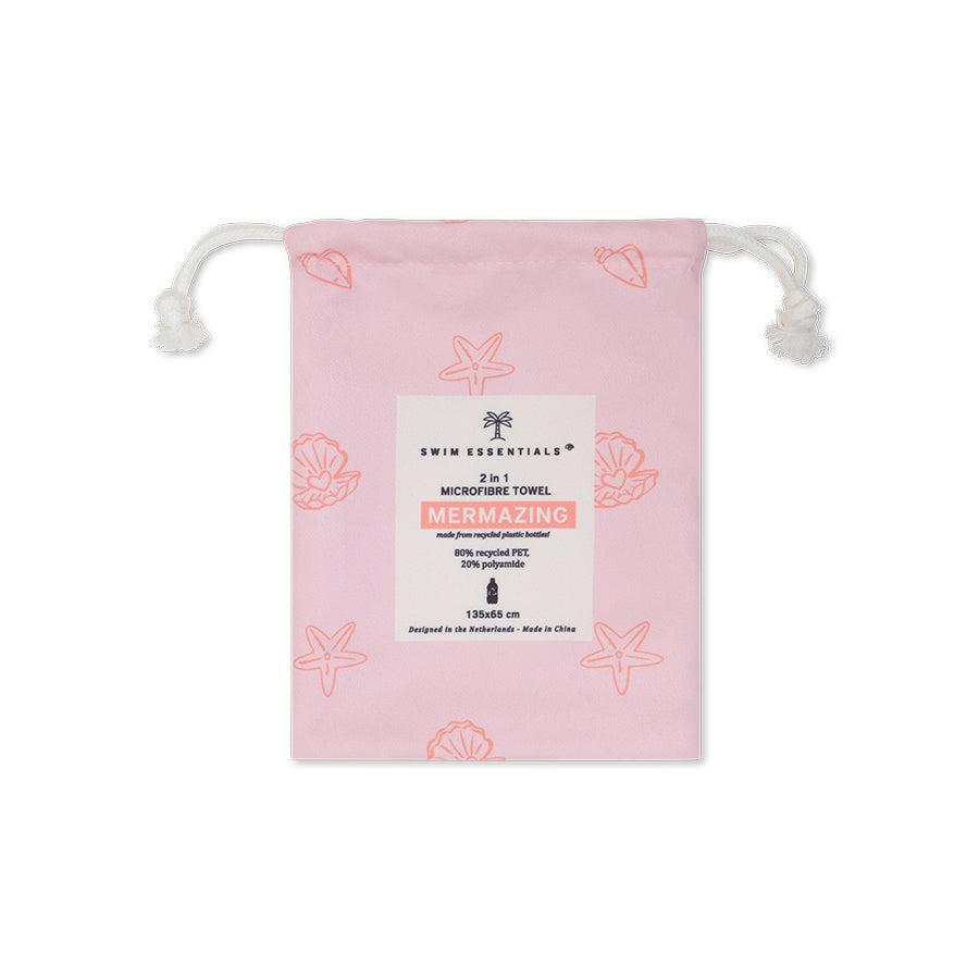 Mikrofaser Strandtuch - Pink - Shell Tastic - 135 x 65 cm