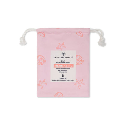 Mikrofaser Strandtuch - Pink - Shell Tastic - 135 x 65 cm