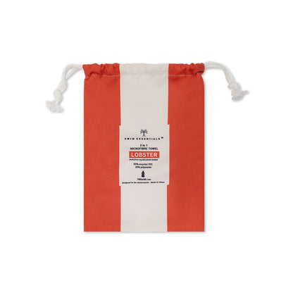Beach Towel Microfiber - Red - Lobster - 140 cm
