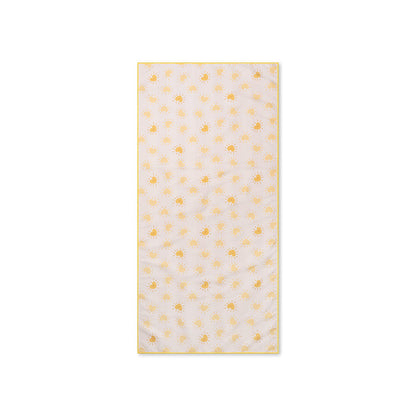 Beach Towel Microfiber - Yellow - Flower Market - 135 x 65 cm