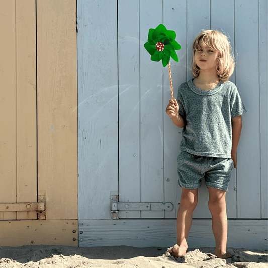Beachwear Boys - Muslin - Green - Leopard