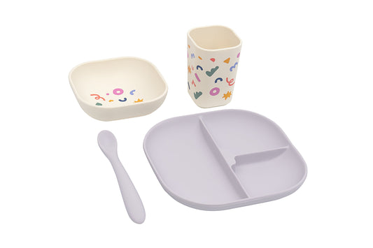 Geschirr-Set Confetti Lilas