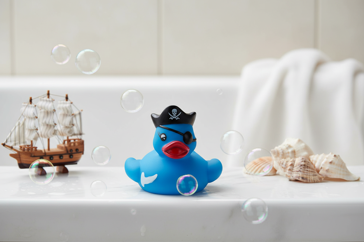 Blue Pirate Rubber Duck