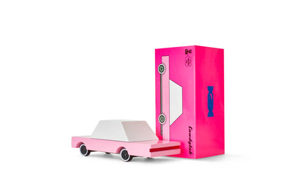 Voiture en Bois Candycar World - Berline rose