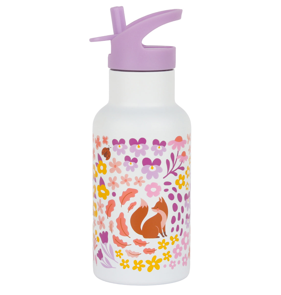 Gourde enfant en inox - Jardin fleuri – vue 3 – A Little Lovely Company