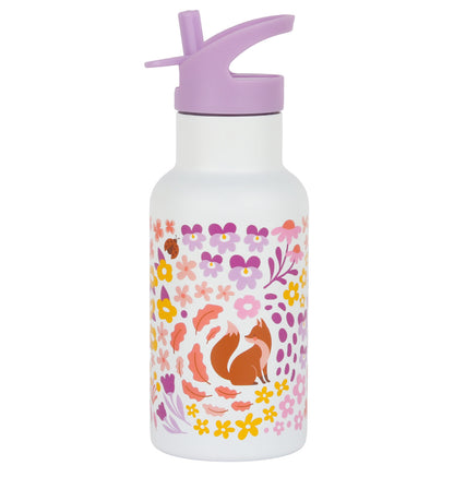 Gourde enfant en inox - Jardin fleuri – vue 3 – A Little Lovely Company