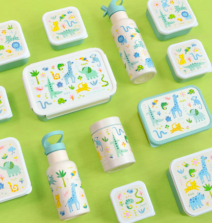 Gourde enfant en inox - Jungle – vue 3 – A Little Lovely Company
