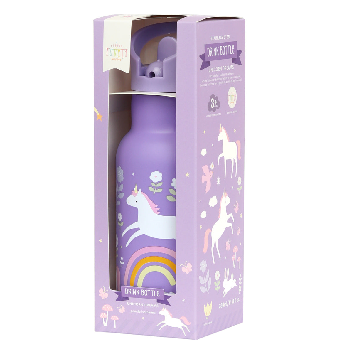 Gourde enfant en inox - Unicorn Dreams – vue 6 – A Little Lovely Company