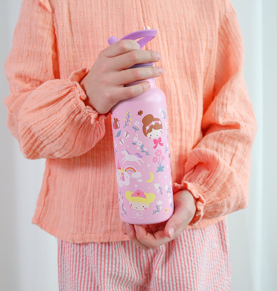 Gourde XL en inox - Princesses – vue 2 – A Little Lovely Company