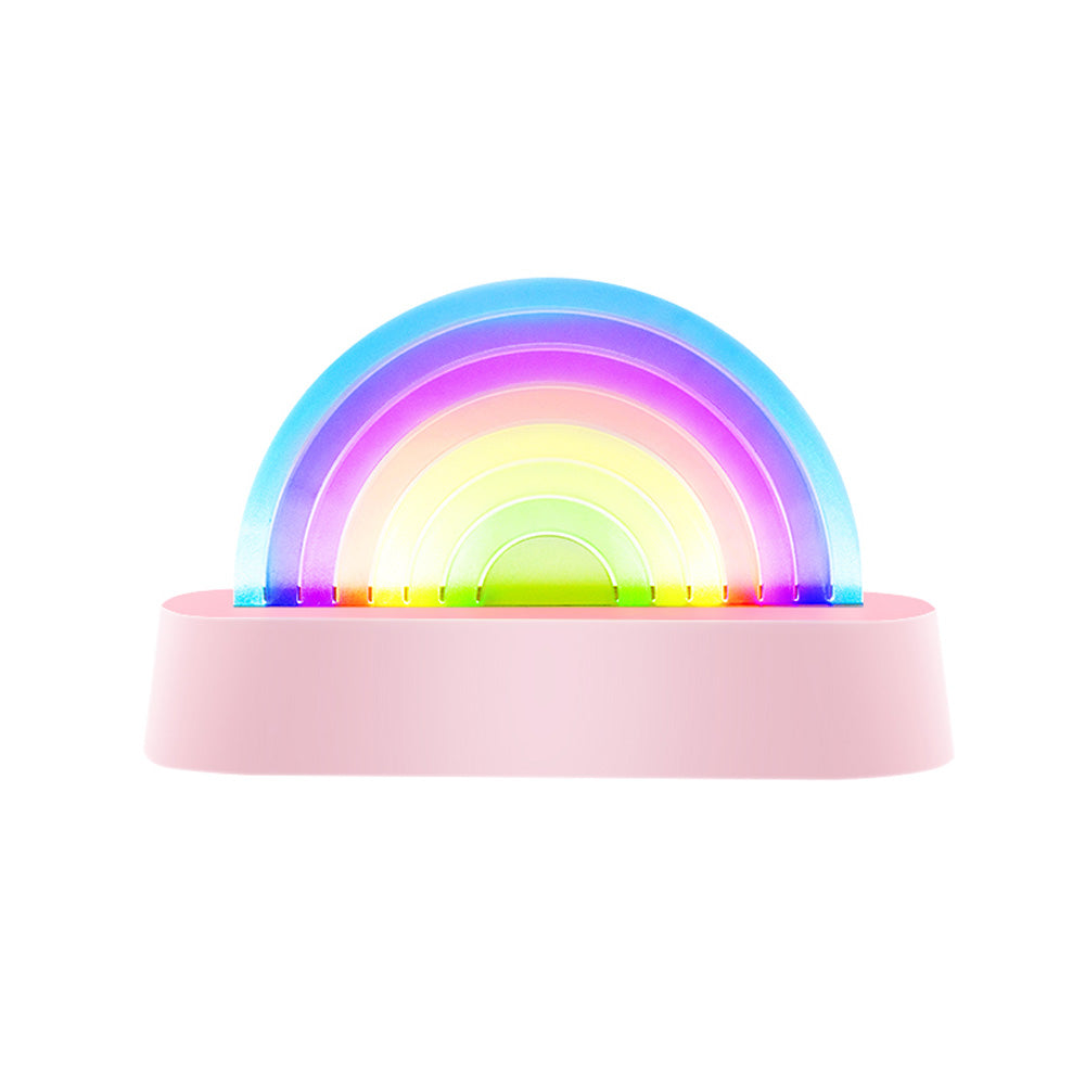Lampe arc-en-ciel dansante – Rose, réactive au son
