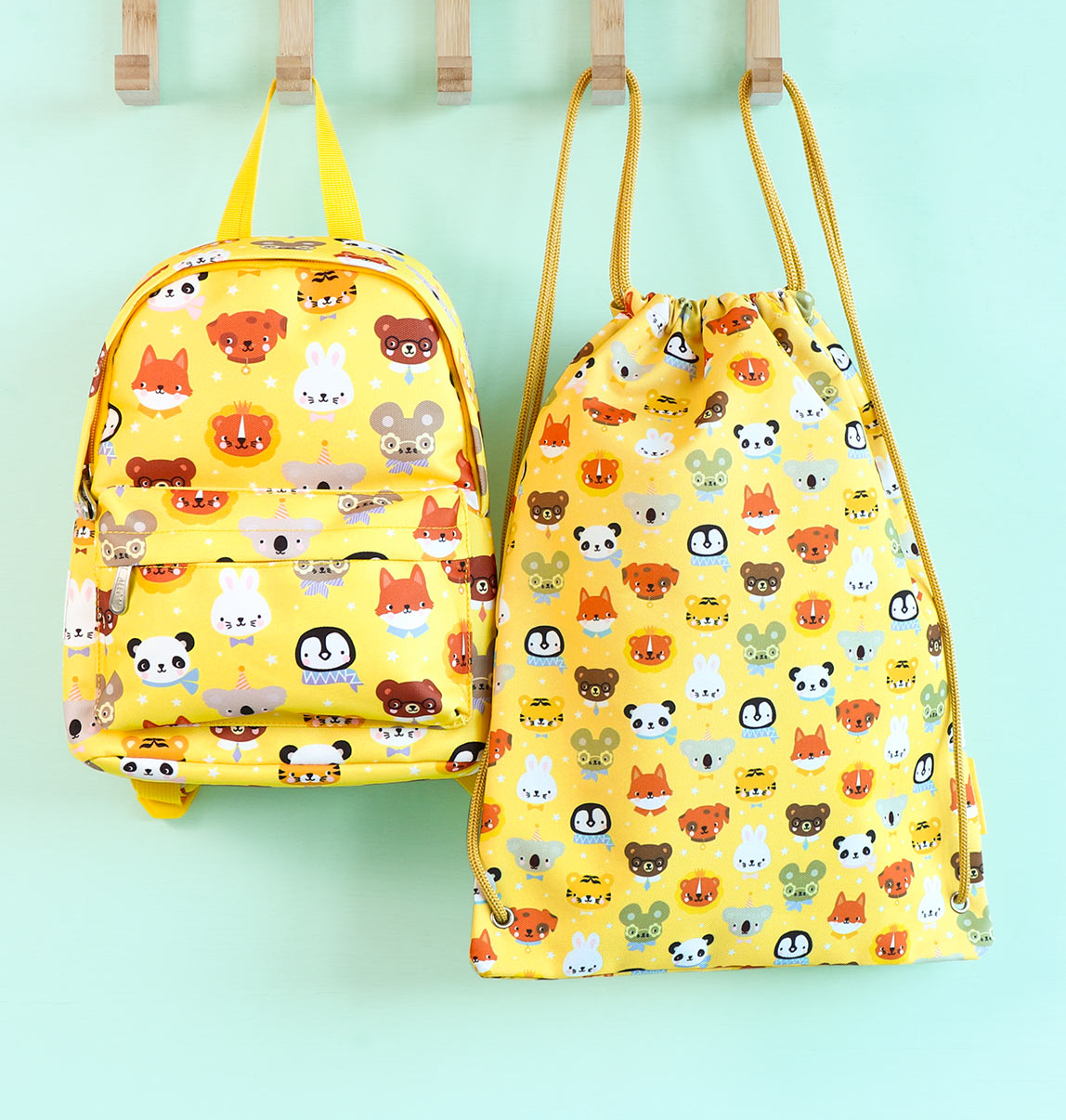 Sac à cordons enfant - Amis des animaux – vue 6 – A Little Lovely Company