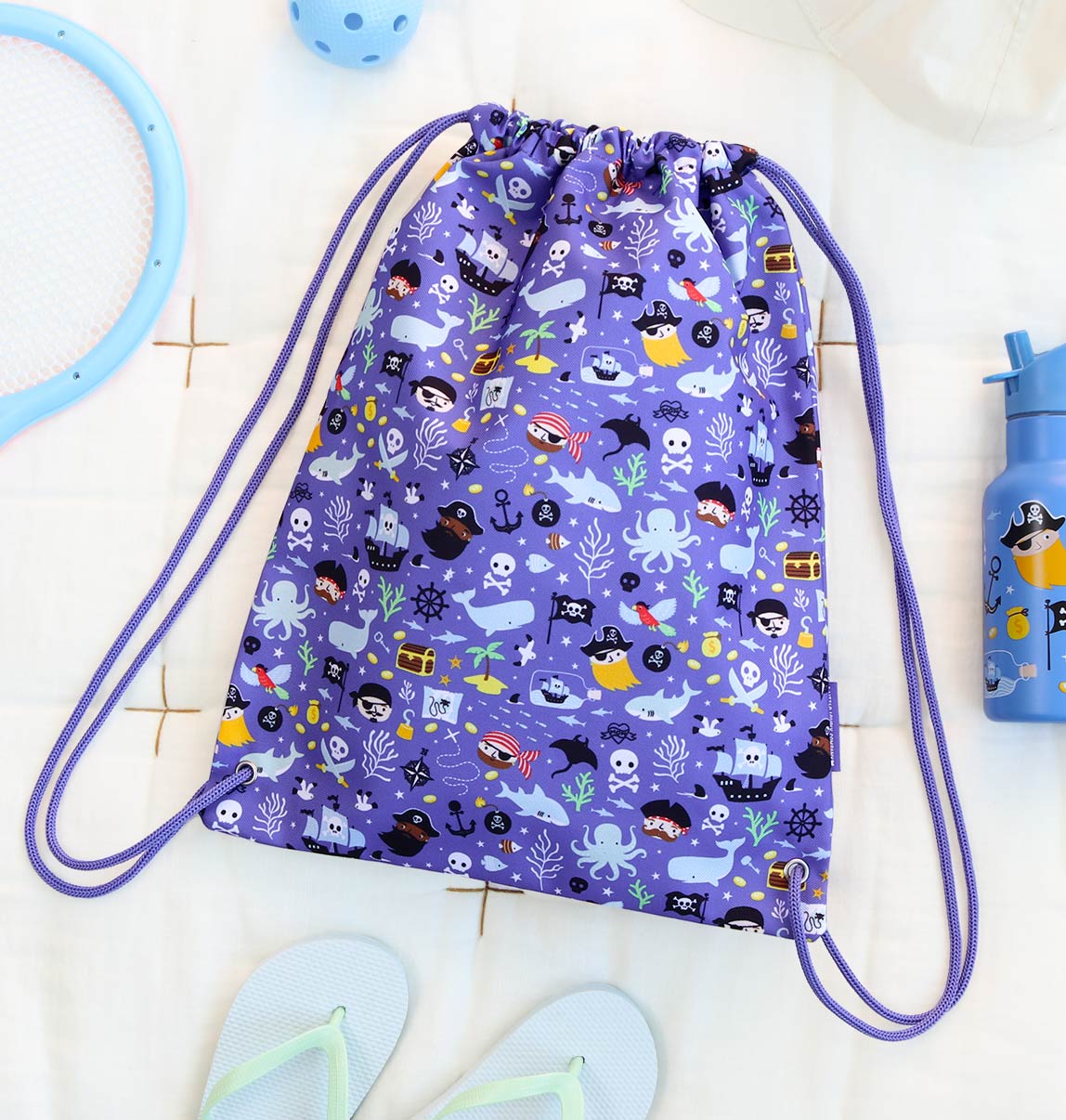Sac à cordons enfant - Pirates – vue 2 – A Little Lovely Company