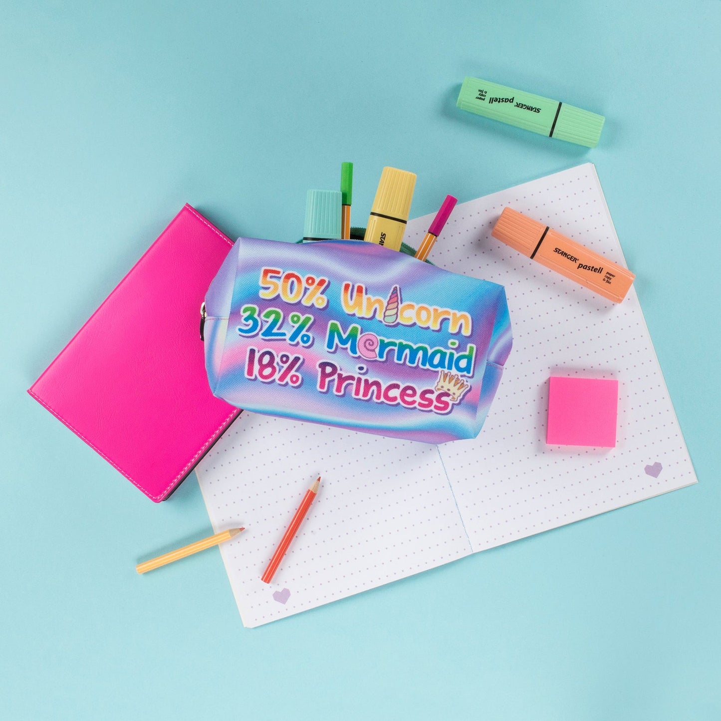 Licorne sirène Princess Trousse scolaire ou de maquillage