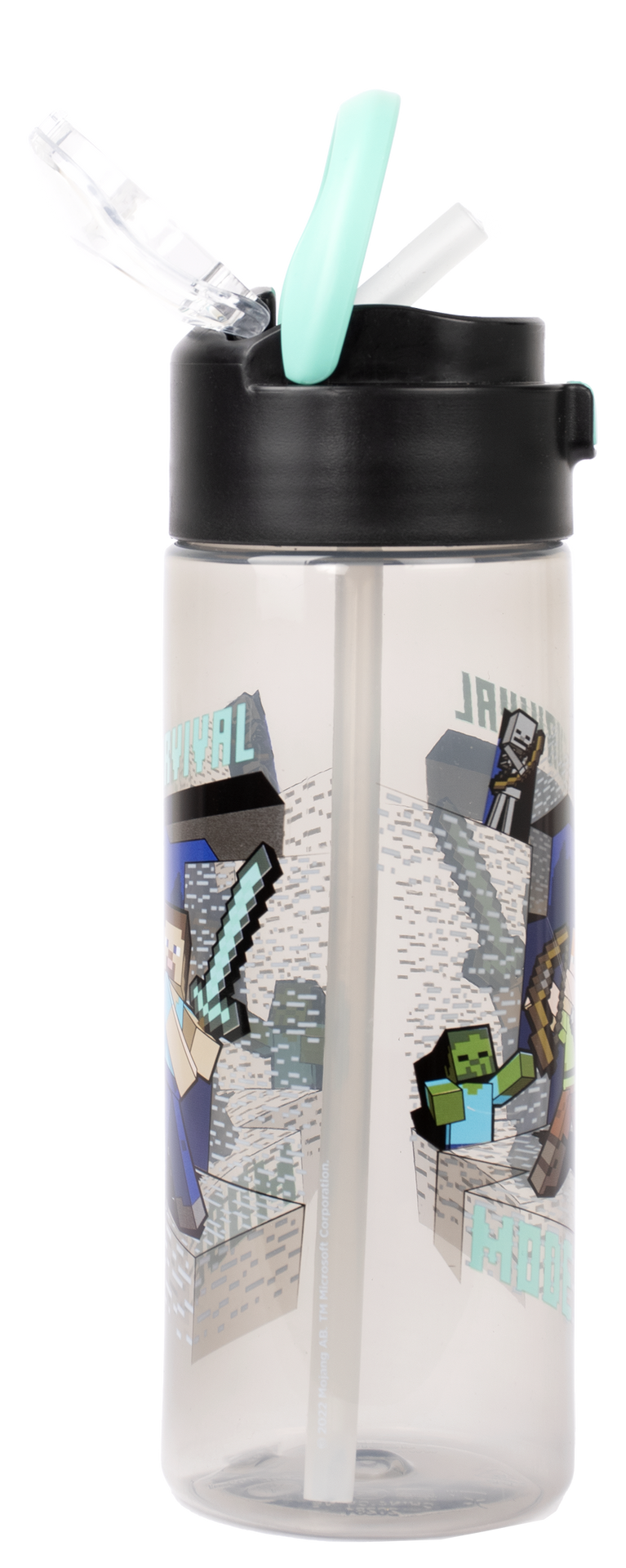 Minecraft Bottle avec paille 700ml – Steve & Alex