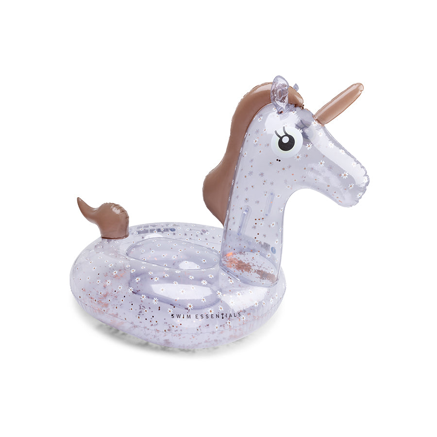 Aufblasbares Einhorn – Blau – Gänseblümchen-Blume