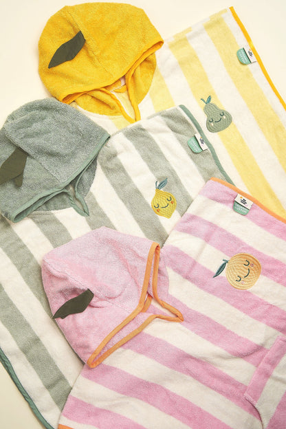 Poncho à capuche Lola Citron