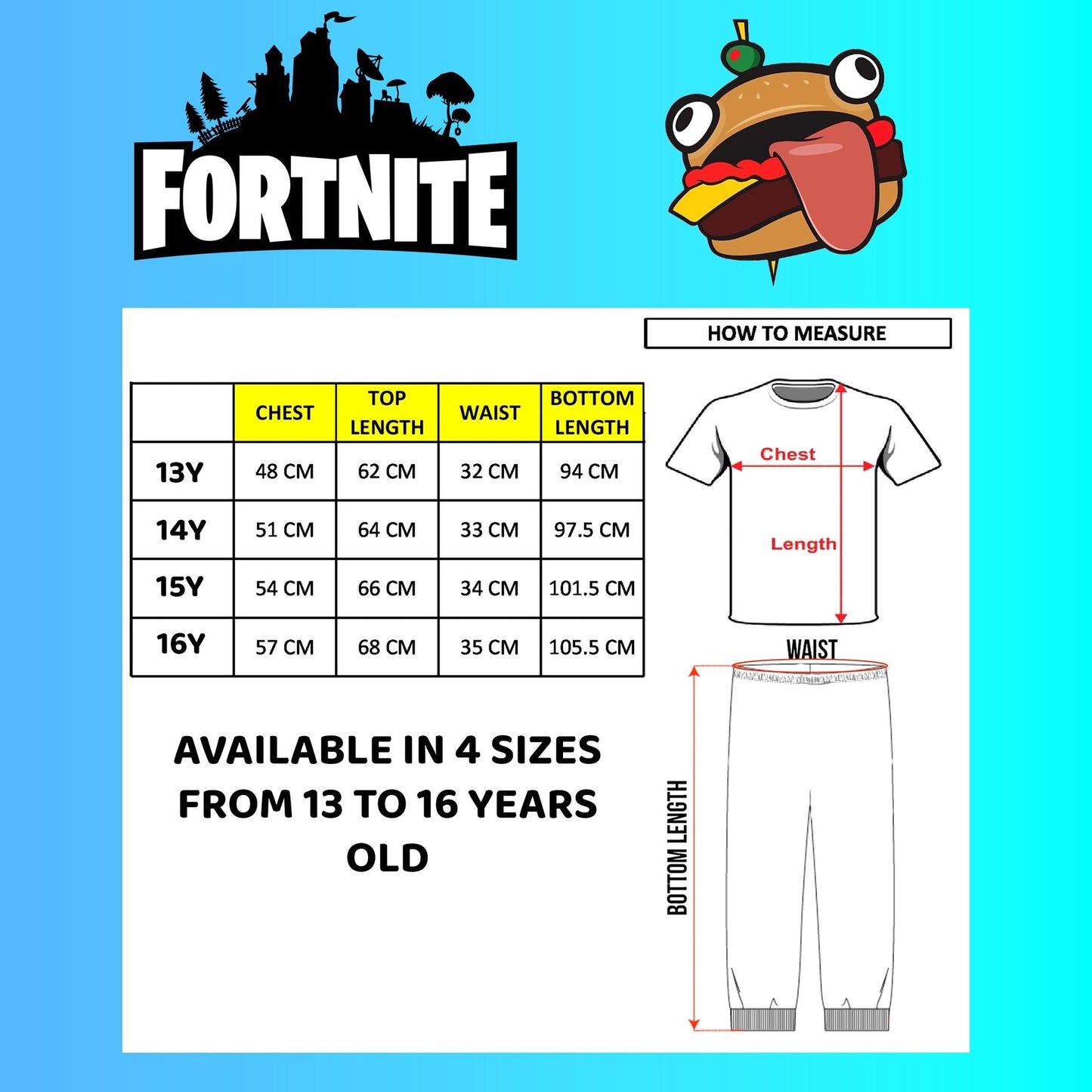 Fortnite Pyjamas with Durr Burger Beef Boss Motif