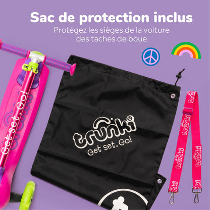 Trunki Trottinette pliante à 3 roues - Petite 2-5 ans (Rose)