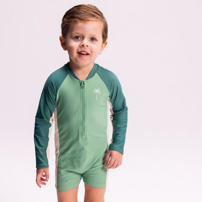 UV Swimsuit Boys - Green - Feeling Beachy