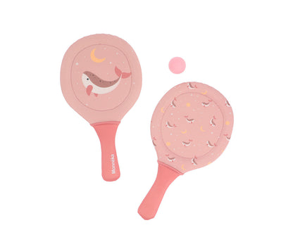Strandschläger aus Neopren Wal Rosa mit Ball