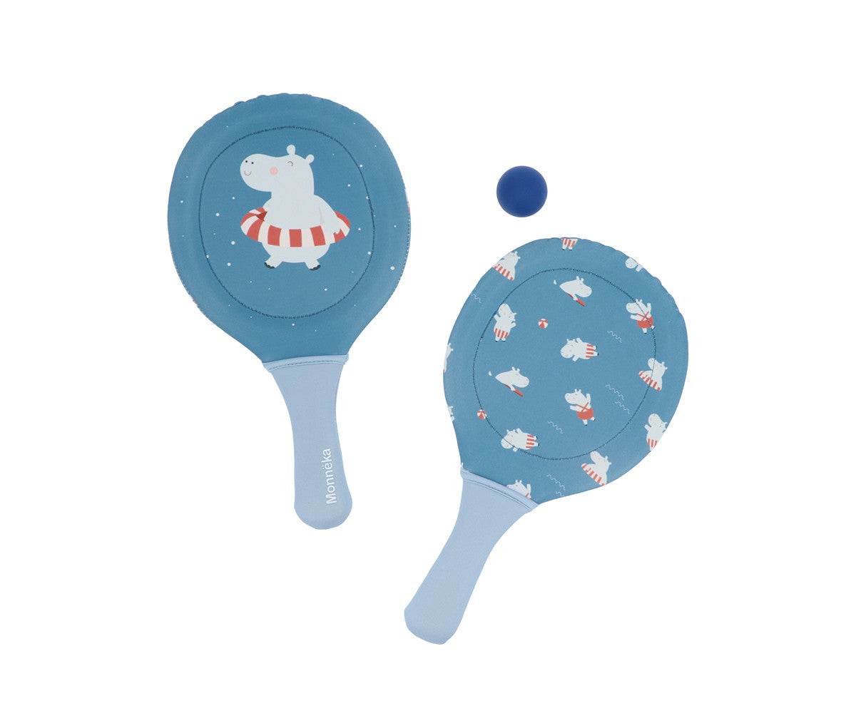 Neopren-Strandschläger Hippos mit Ball