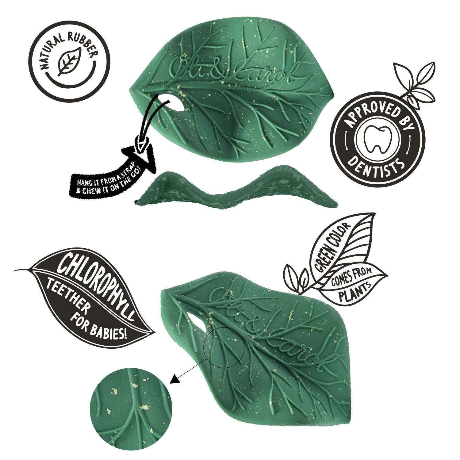 Feuille Chlorophyll – Jouet de dentition bébé – vue produit 7