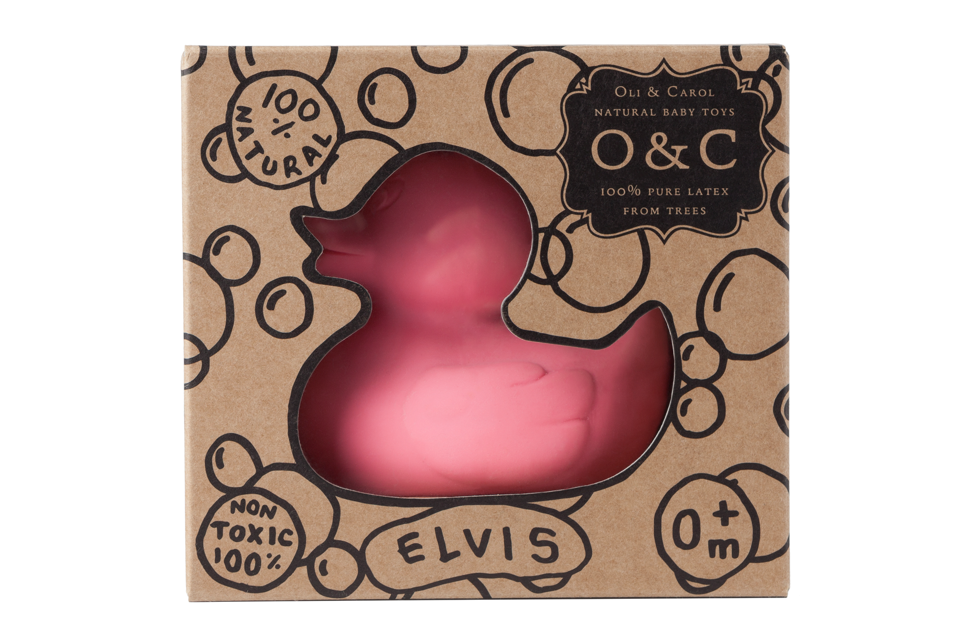 Elvis le Canard Rose – Jouet de bain et dentition bébé – vue produit 4
