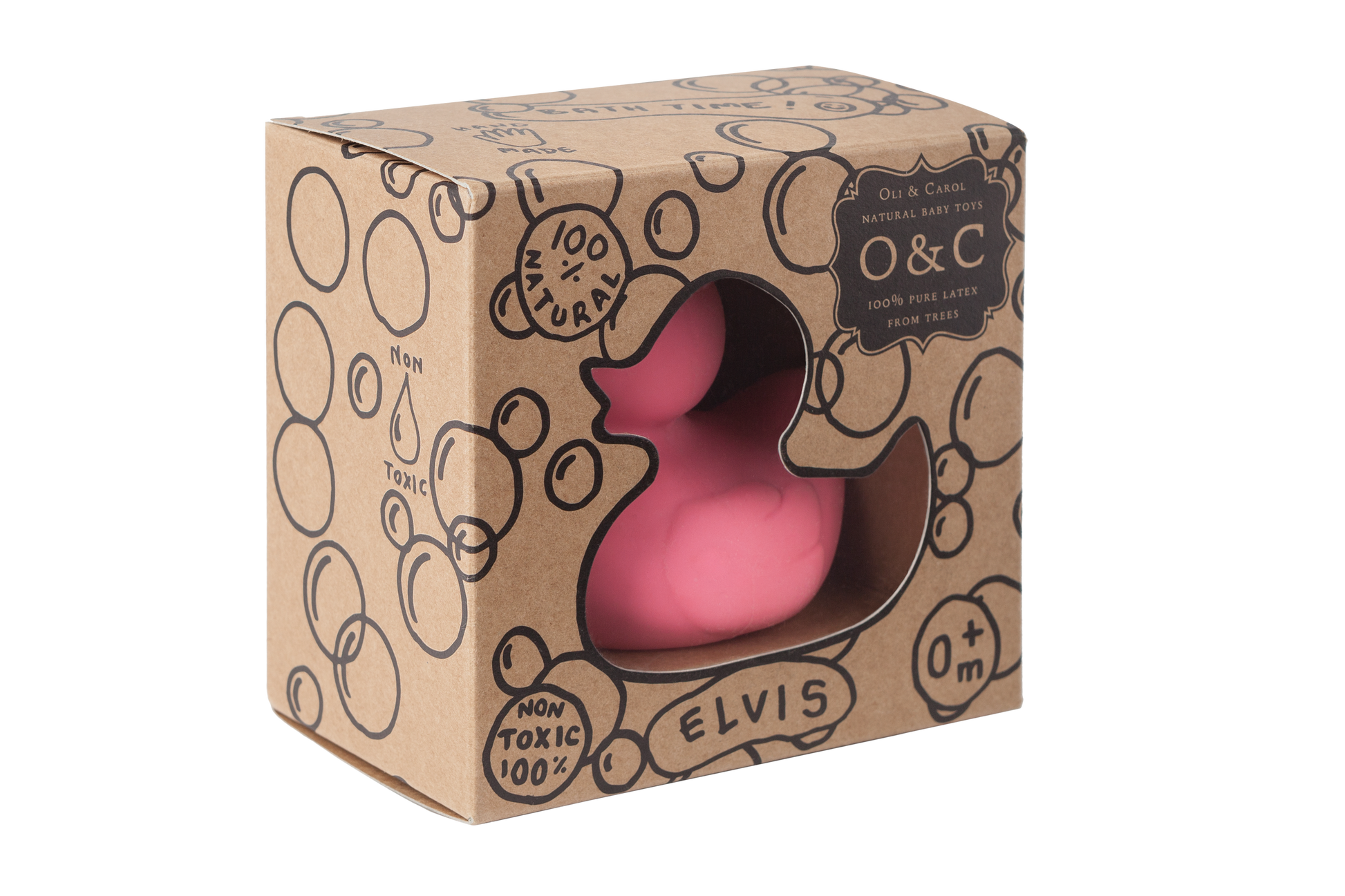 Elvis le Canard Rose – Jouet de bain et dentition bébé – vue produit 5