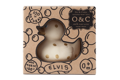 Elvis le Canard Pois Dorés – Jouet de bain et dentition bébé – vue produit 4