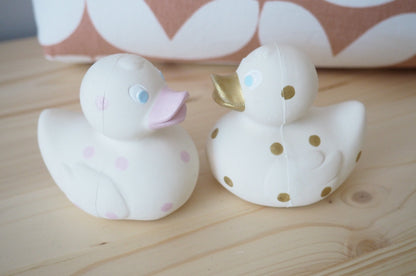 Elvis le Canard Pois Roses – Jouet de bain et dentition bébé – vue produit 13