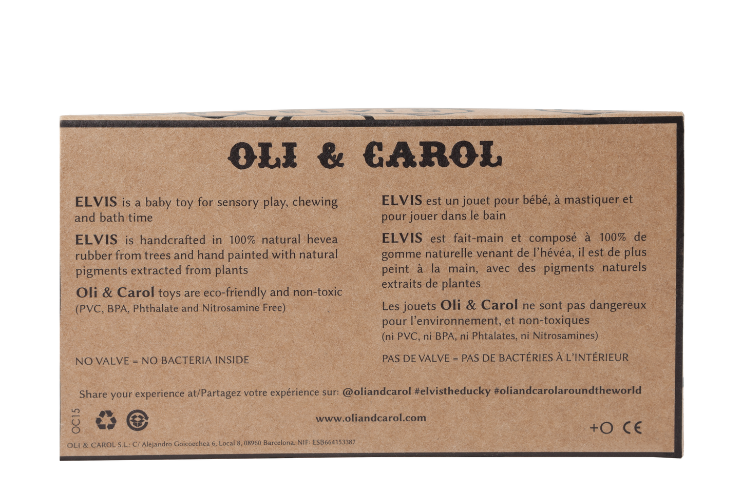 Elvis le Canard Pois Roses – Jouet de bain et dentition bébé – vue produit 7