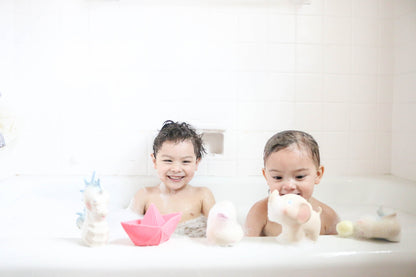 Elvis le Canard Pois Roses – Jouet de bain et dentition bébé – vue produit 16