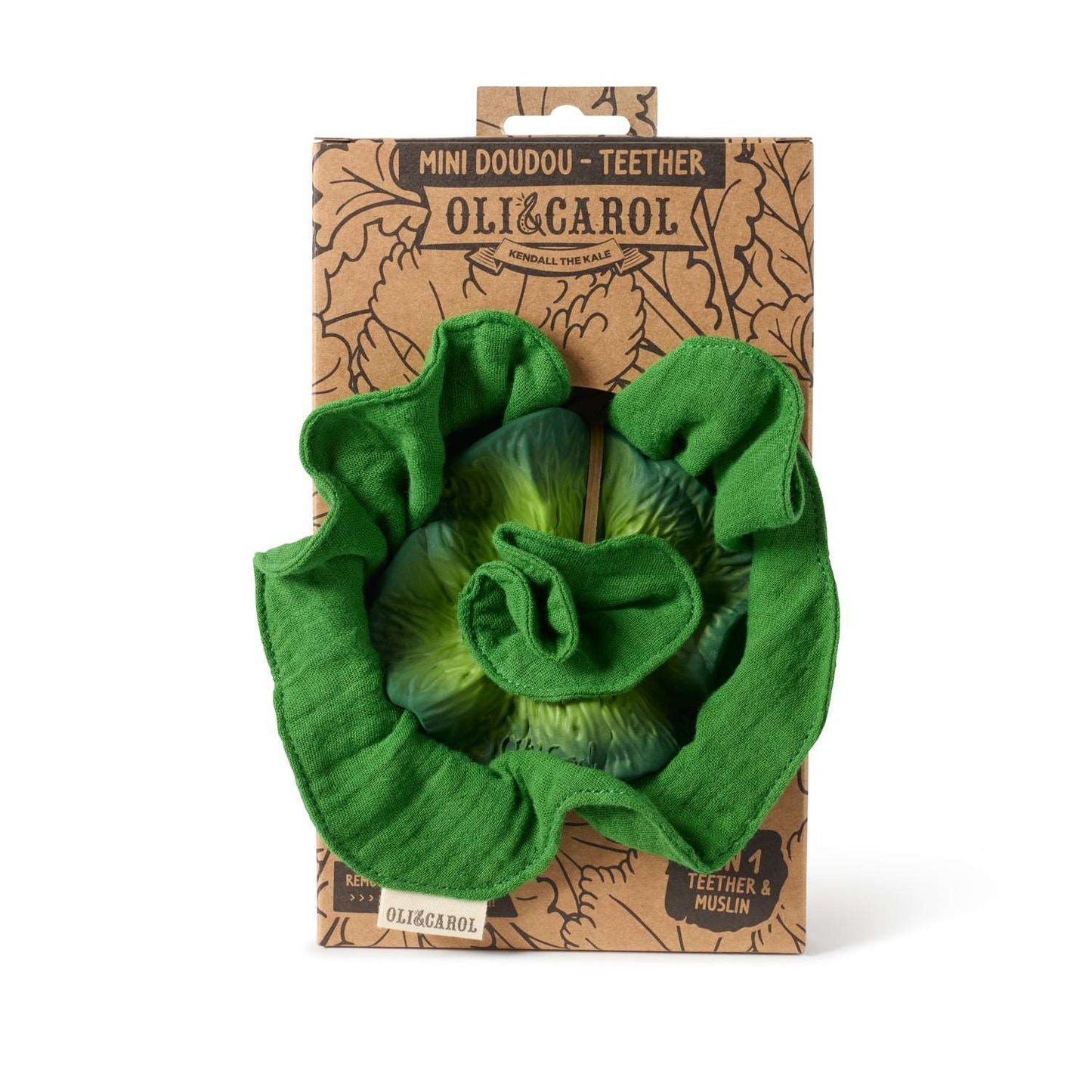 Kendall le Chou kale – Mini doudou de dentition bébé – vue produit 3