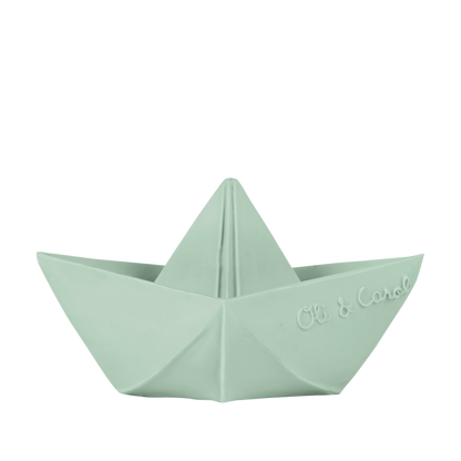 Bateau Origami Menthe – Jouet de bain et dentition bébé