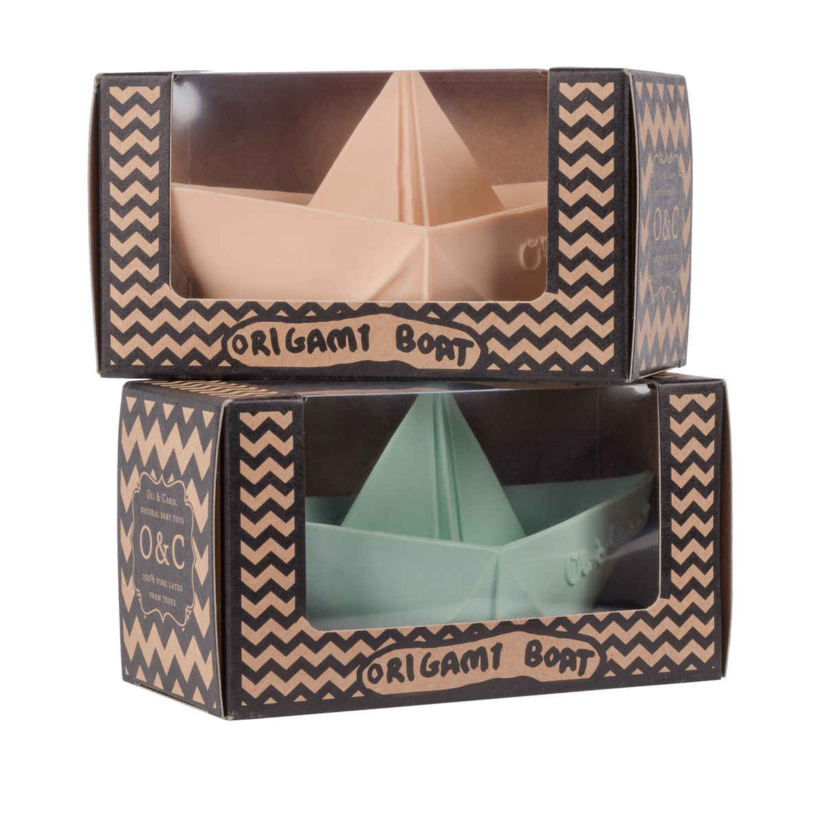 Bateau Origami Menthe – Jouet de bain et dentition bébé – vue produit 11