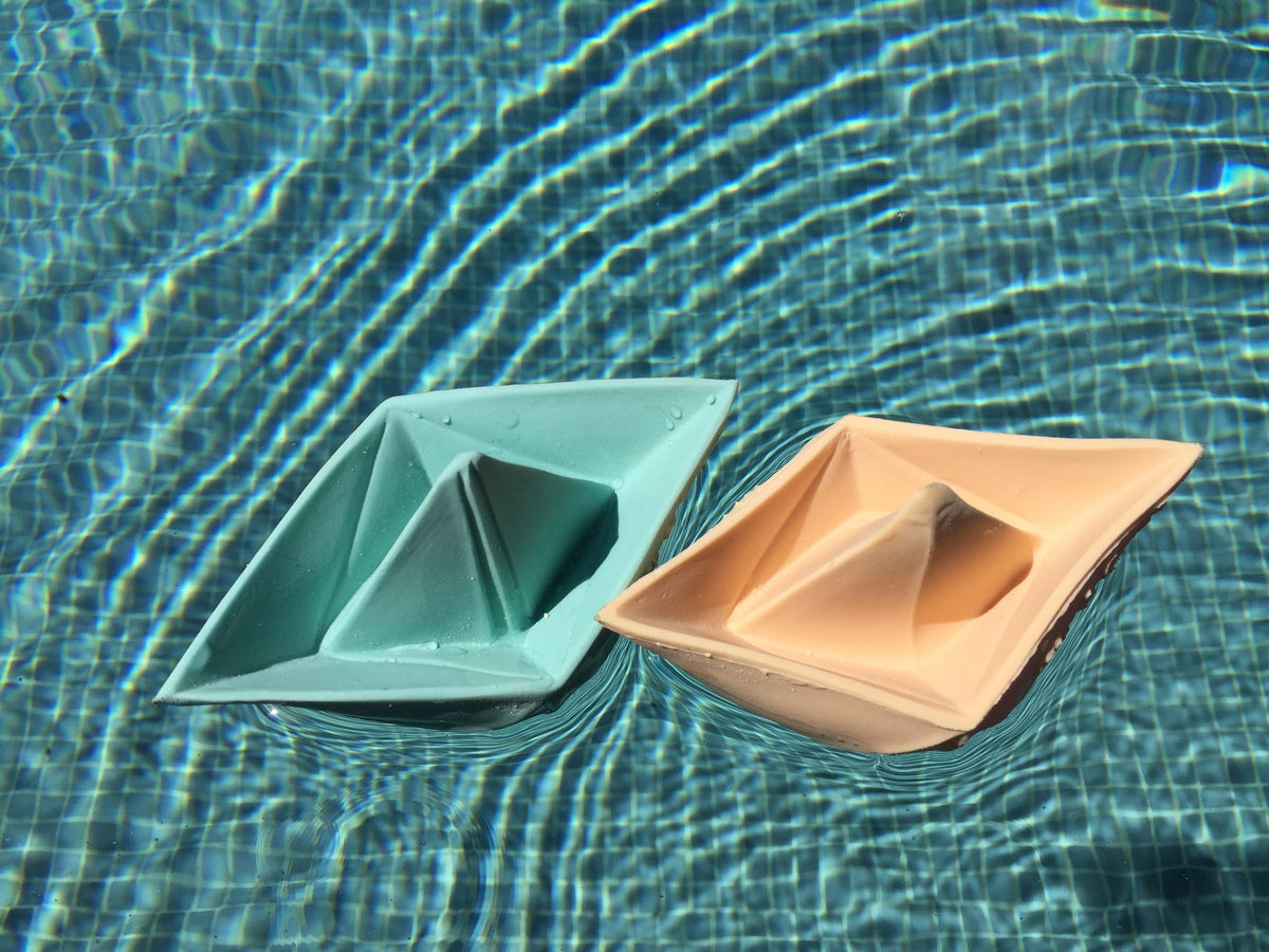 Bateau Origami Menthe – Jouet de bain et dentition bébé – vue produit 9
