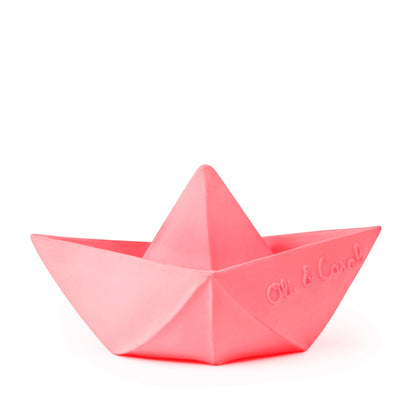 Bateau Origami Rose – Jouet de bain et dentition bébé