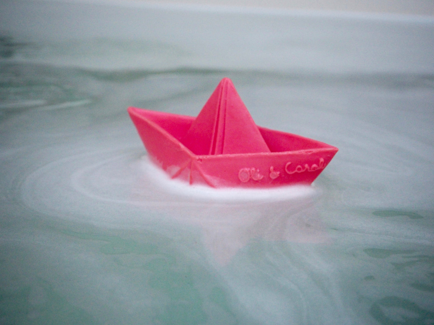 Bateau Origami Rose – Jouet de bain et dentition bébé – vue produit 11