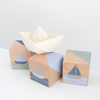 Bateau Origami Blanc – Jouet de bain et dentition bébé – vue produit 8