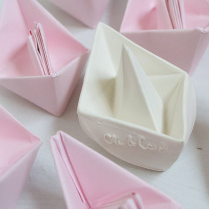 Bateau Origami Blanc – Jouet de bain et dentition bébé – vue produit 9