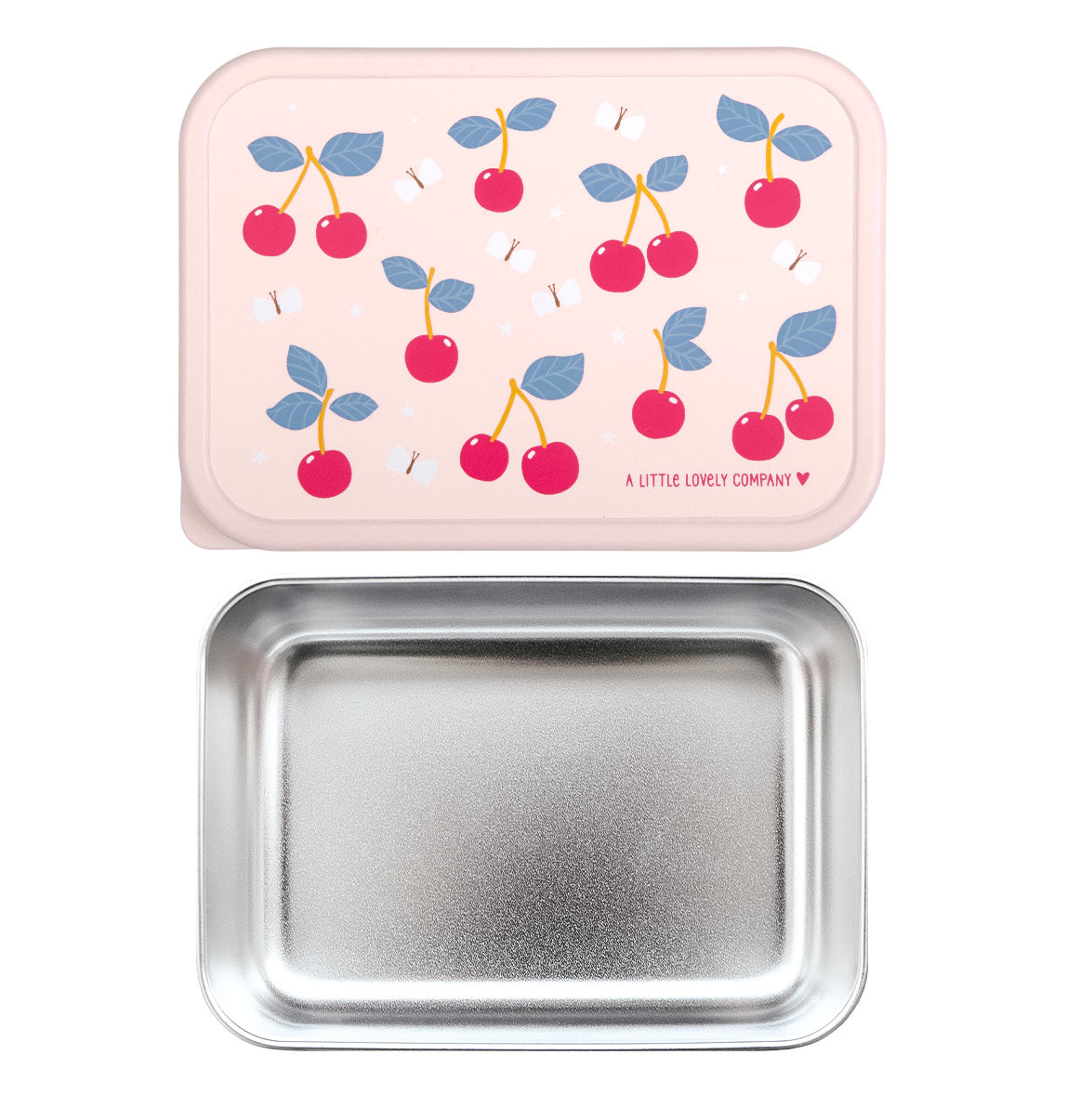Boîte à déjeuner en inox - Cerises – vue 5 – A Little Lovely Company