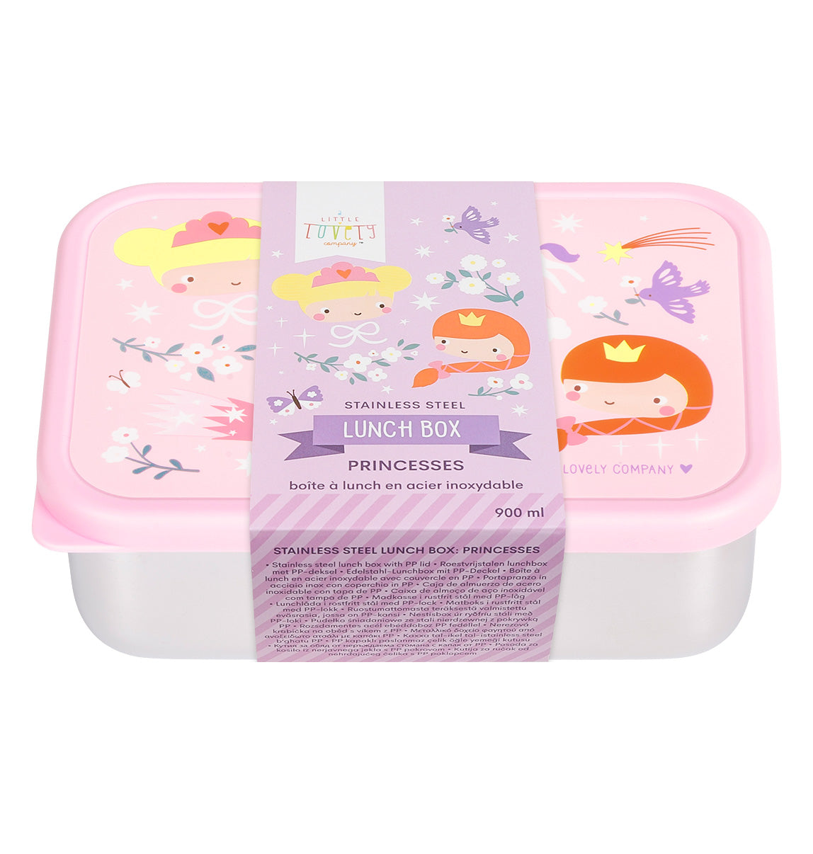 Boîte à déjeuner en inox - Princesses – vue 6 – A Little Lovely Company